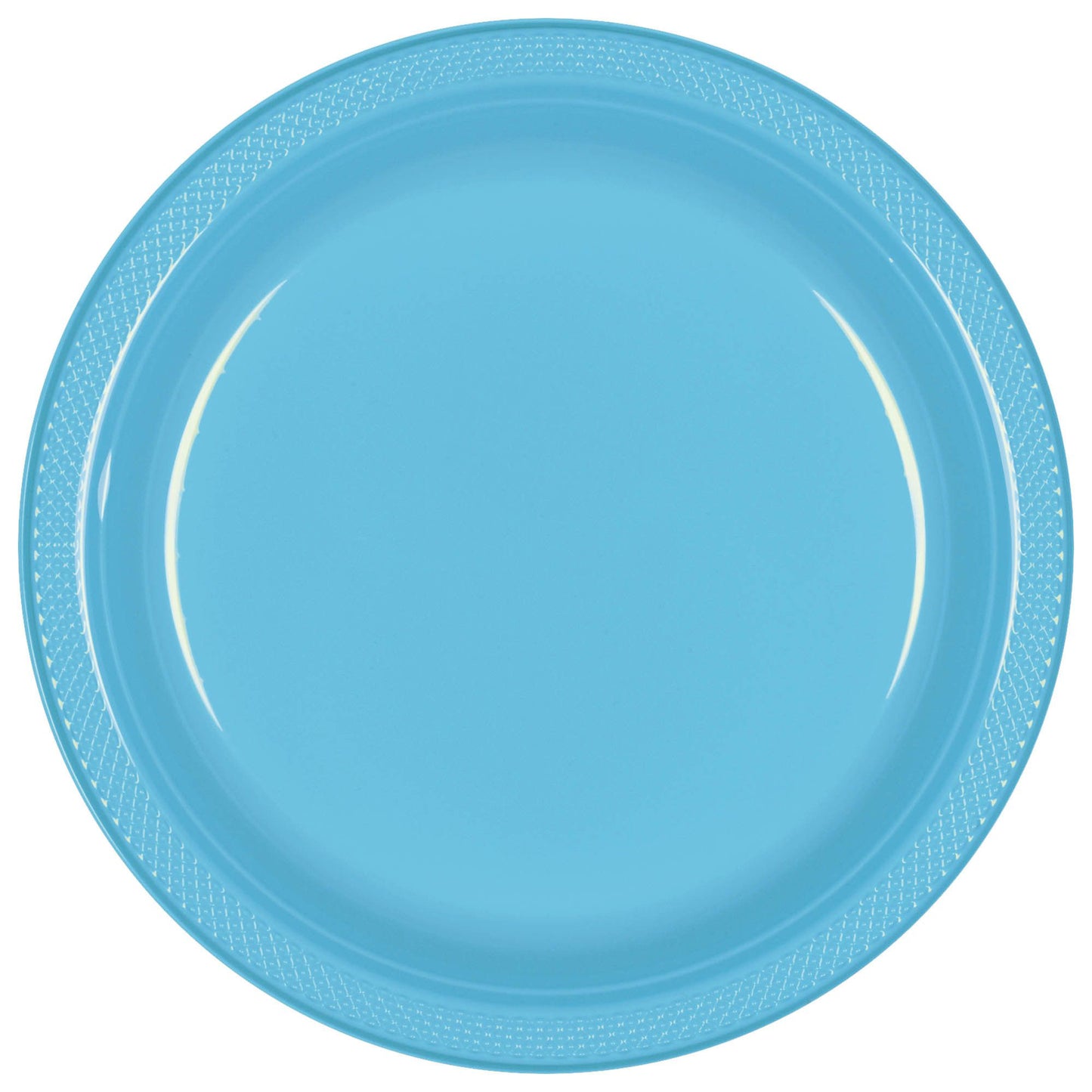 7" PLASTIC PLATES CARIB BLUE