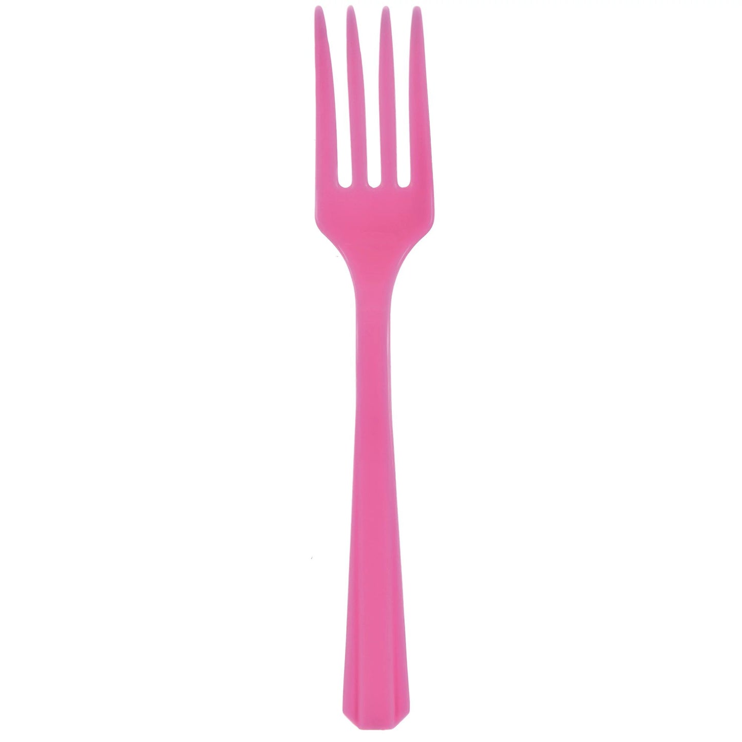 BRIGHT PINK PLASTIC FORKS