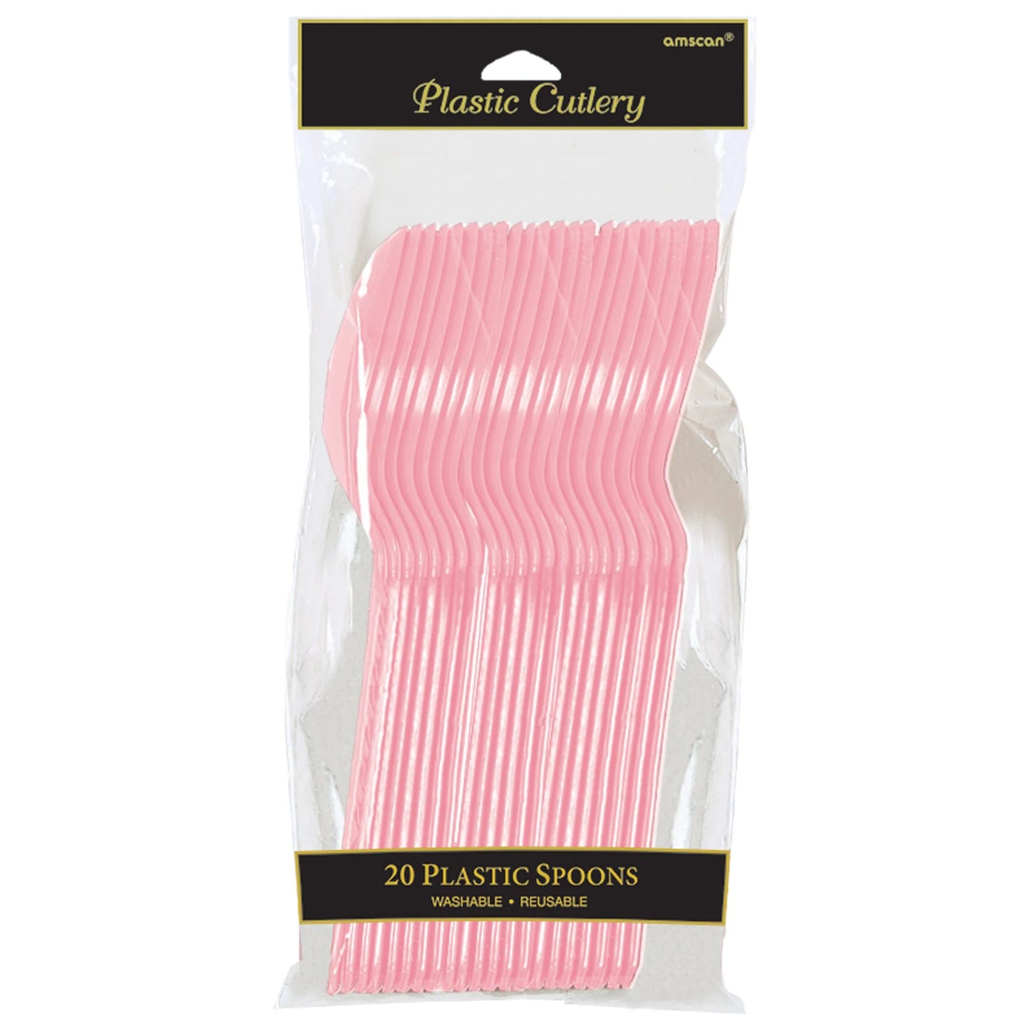 NEW PINK PLASTIC SPOON