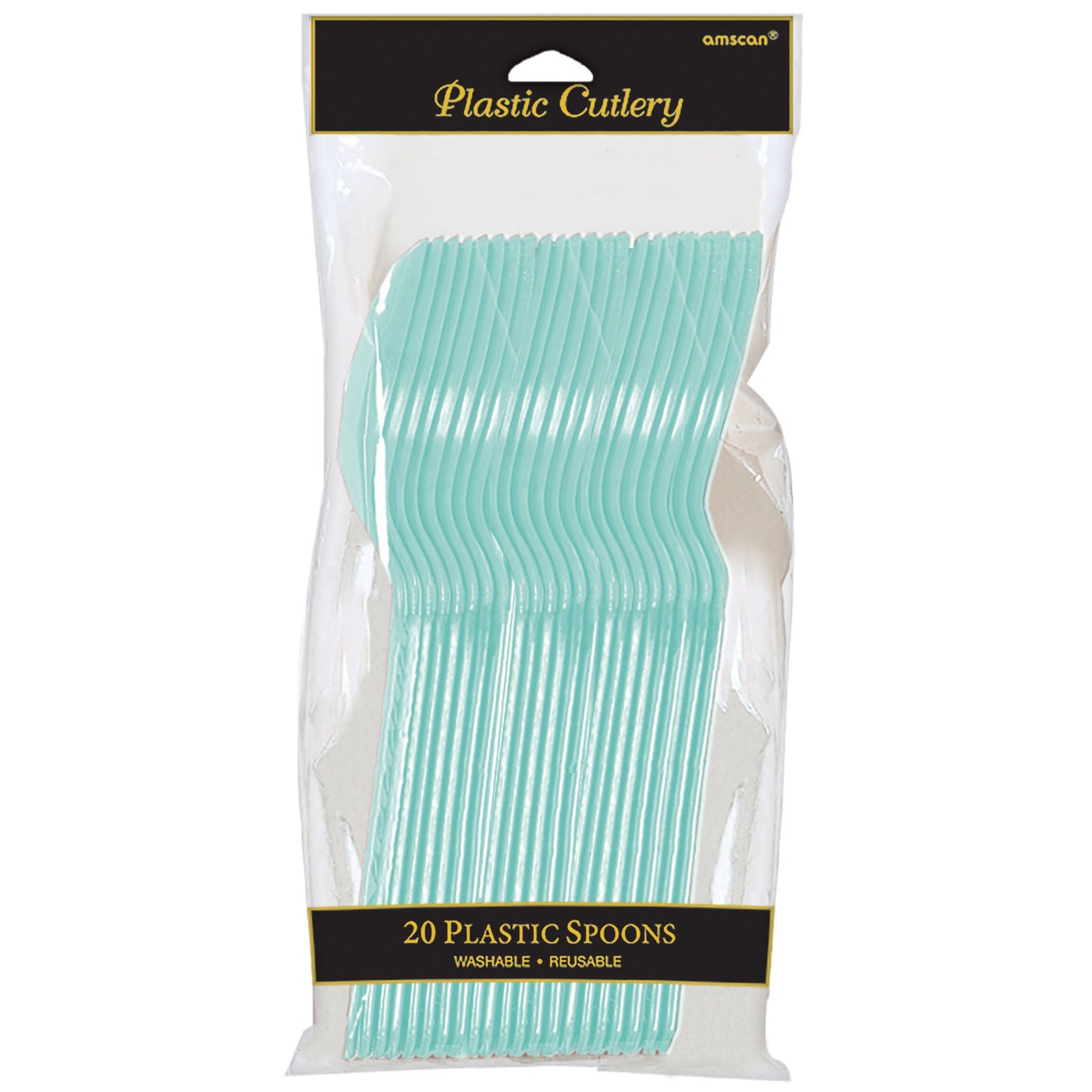 ROBINS EGG BLUE PLASTIC SPOONS