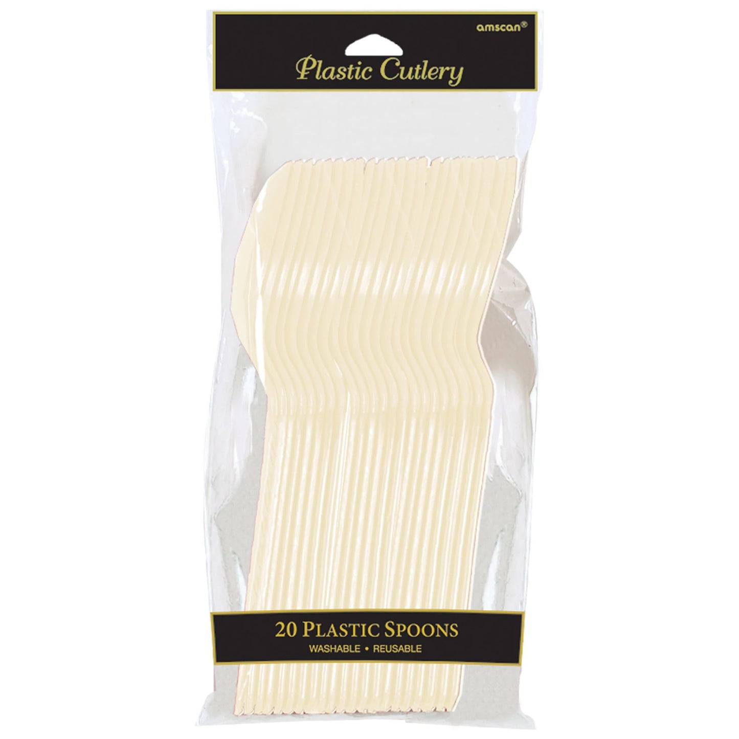 VANILLA CREME PLASTIC SPOONS