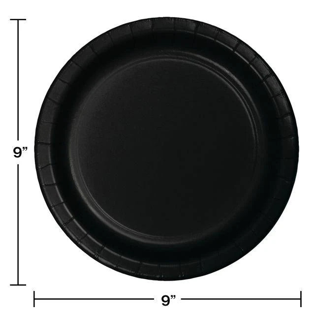 BLACK VELVET 9" PPR PLATE 24CT