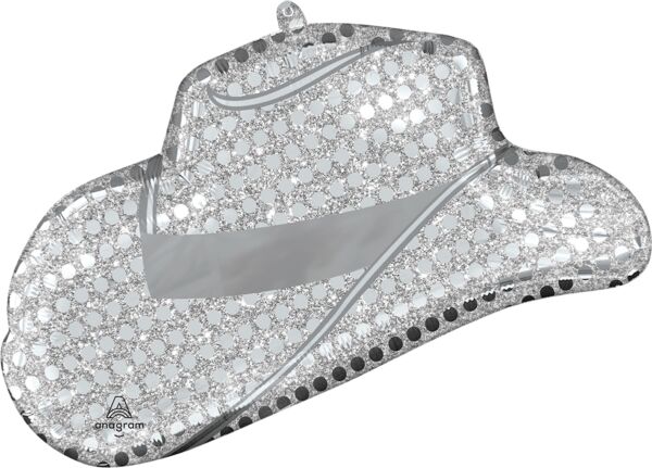 DISCO WESTERN HAT SHAPE 33" MYLAR