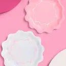 PINK BOW PPR PLATES 24CT