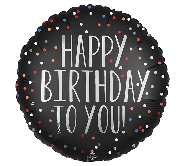 HBD TO YOU SATIN DOTS 18" MYLAR