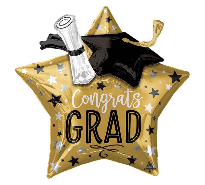 GRAD STAR DIPLOMA 28" MYLAR