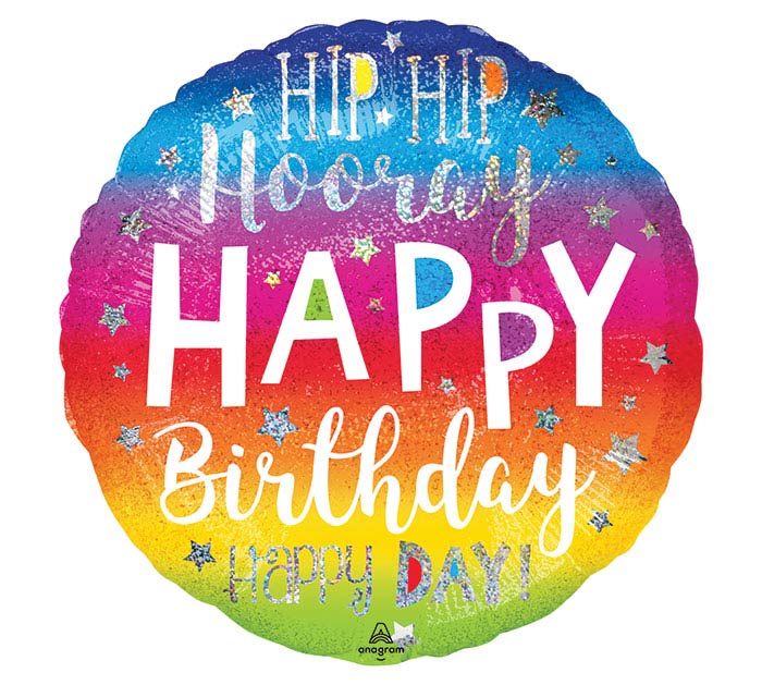 HIP HIP HOORAY HBDAY MYLAR
