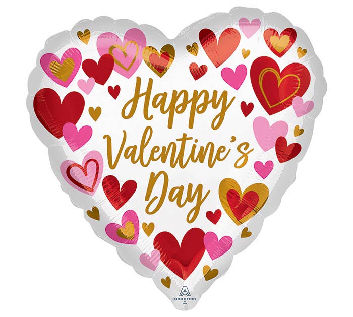 HVD PLAYFUL HEARTS 28" MYLAR