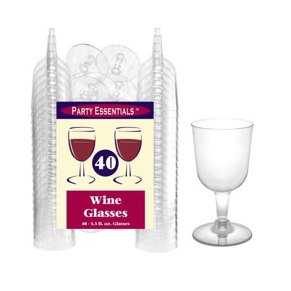 5.5 OZ WINE GLASSES 40CT