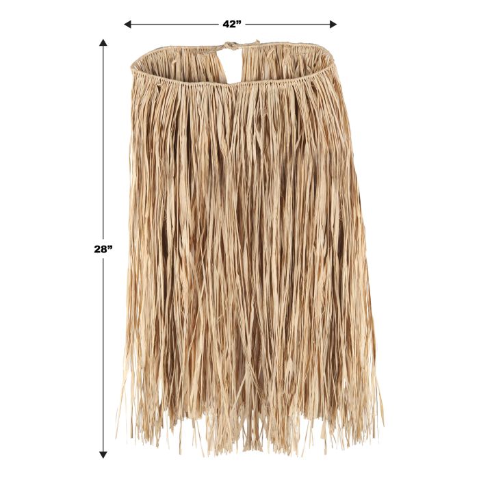 ADULT KING SZ NATURAL RAFIA SKIRT
