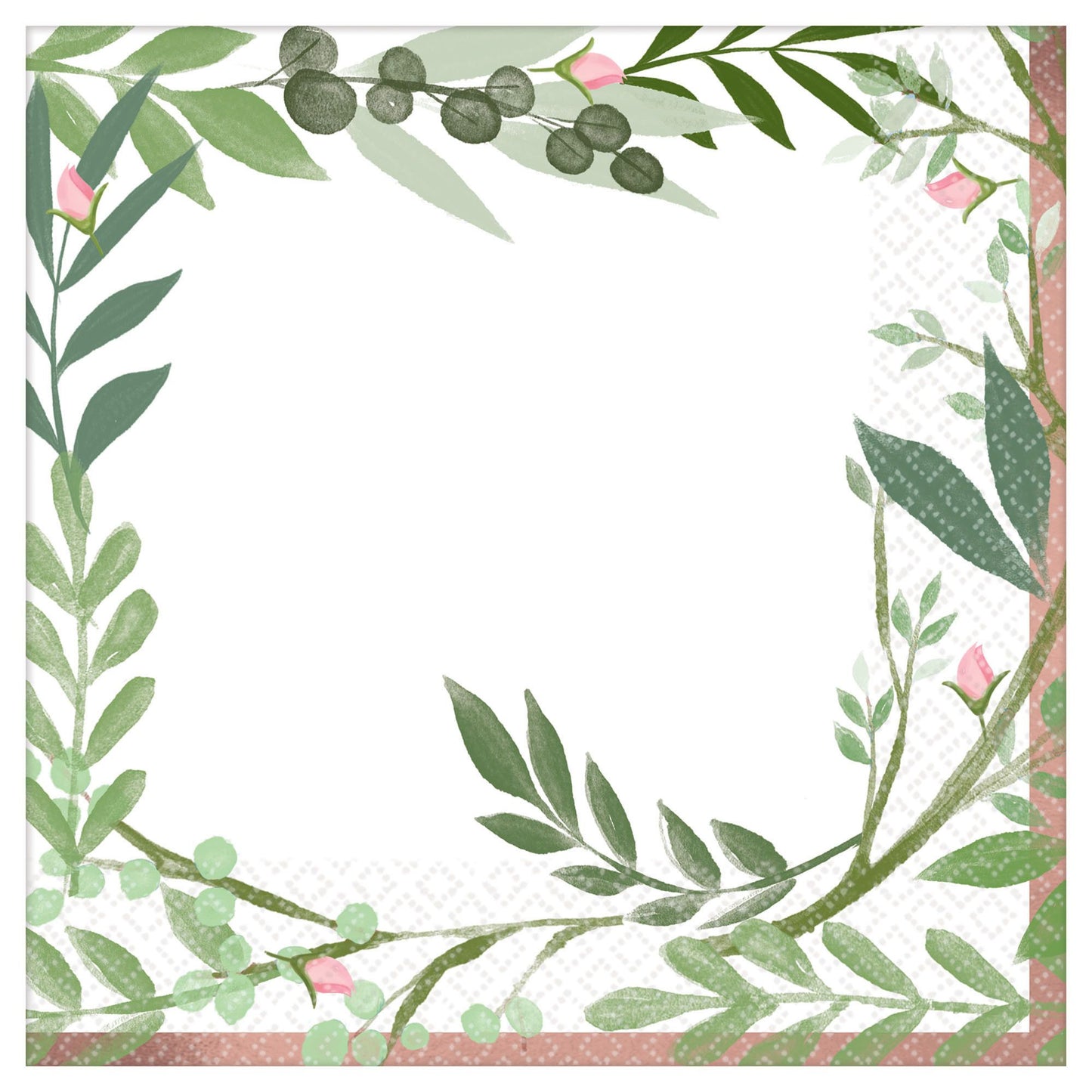 LOVE AND LEAVES LUNCHEON NAPKIN