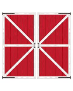 RED BARN DOOR BACKDROP