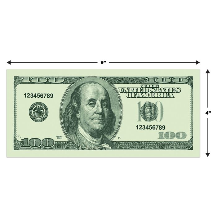 CASINO PLAY MONEY LARGE 100PC