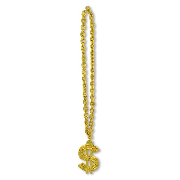 GOLD CHAIN BEADS W/ MADALLION