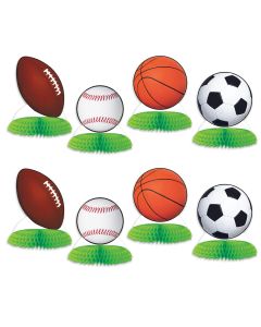 SPORTS BALL CENTERPIECES 8CT