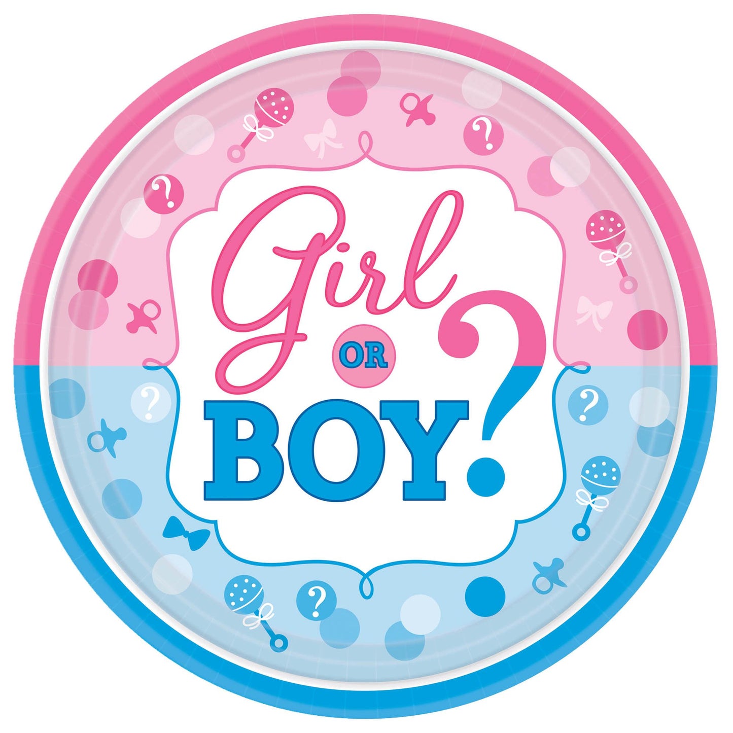 GIRL OR BOY 7" ROUND PLATES