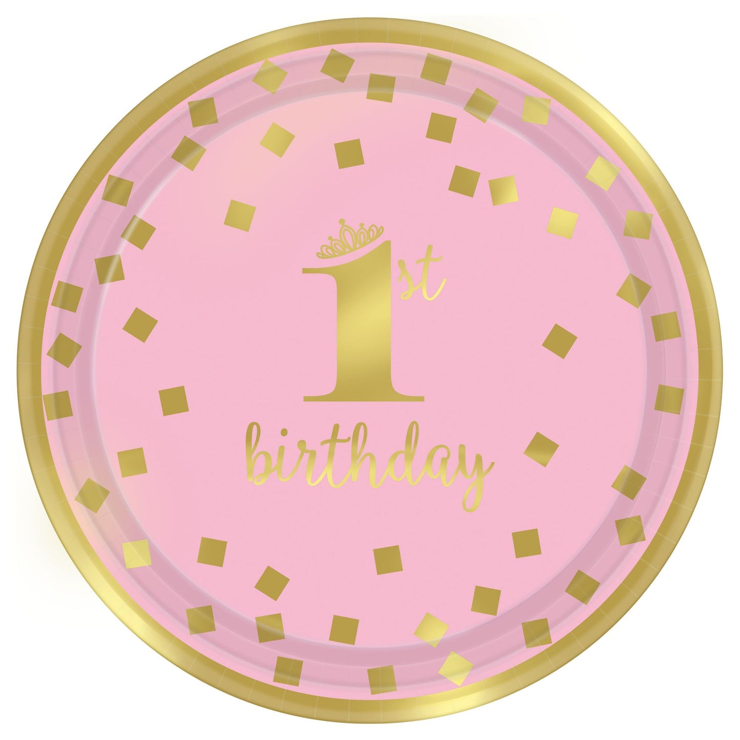 1ST BIRTHDAY GOLD 7 IN PLATES