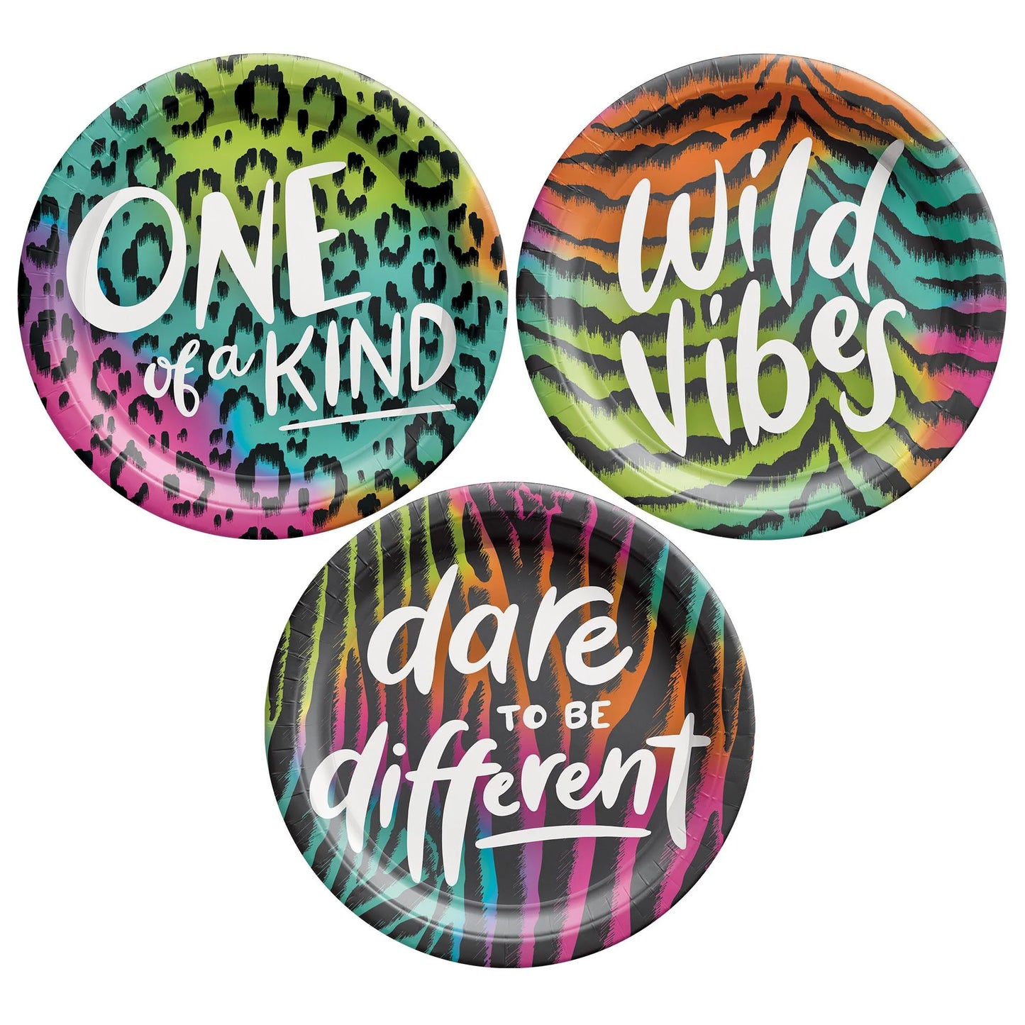 WILD CHILD 7" ROUND ASST PLATES