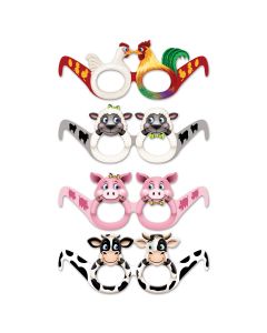 FARM ANIMAL PPR GLASSES 12CT