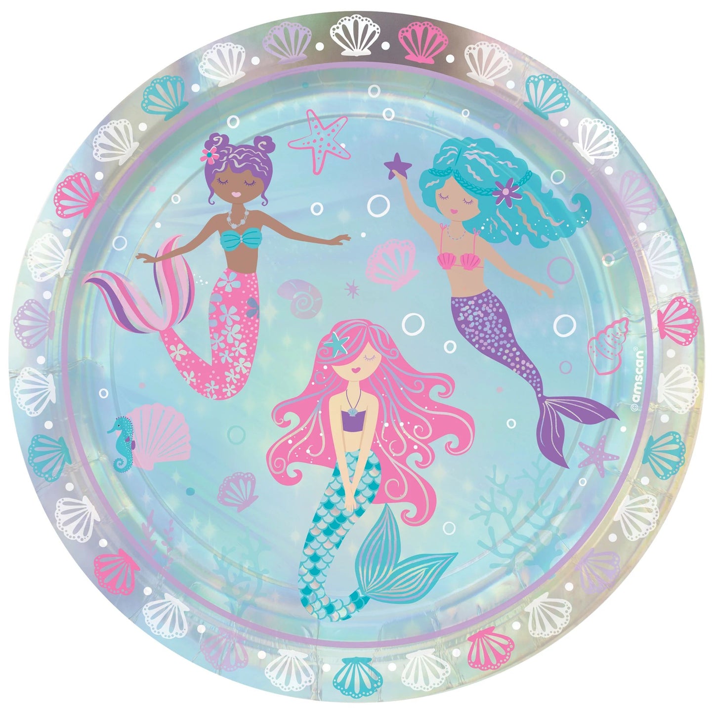 SHIMMER MERMAID 9" IRID PLATES