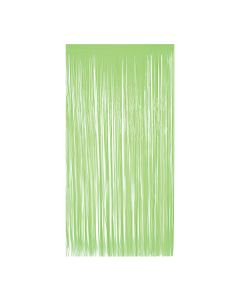 NEON LIME 1-PLY PLASTIC FRINGE CURTAIN