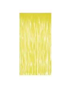 YELLOW 1-PLY PLASTIC FRINGE CURTAIN