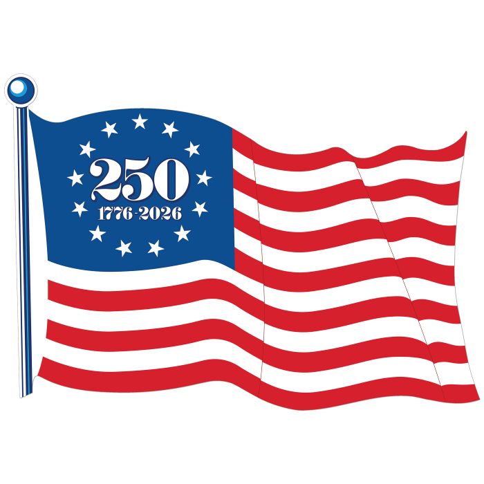 SEMIQUINCENTENNIAL FLAG CUTOUTS 4CT