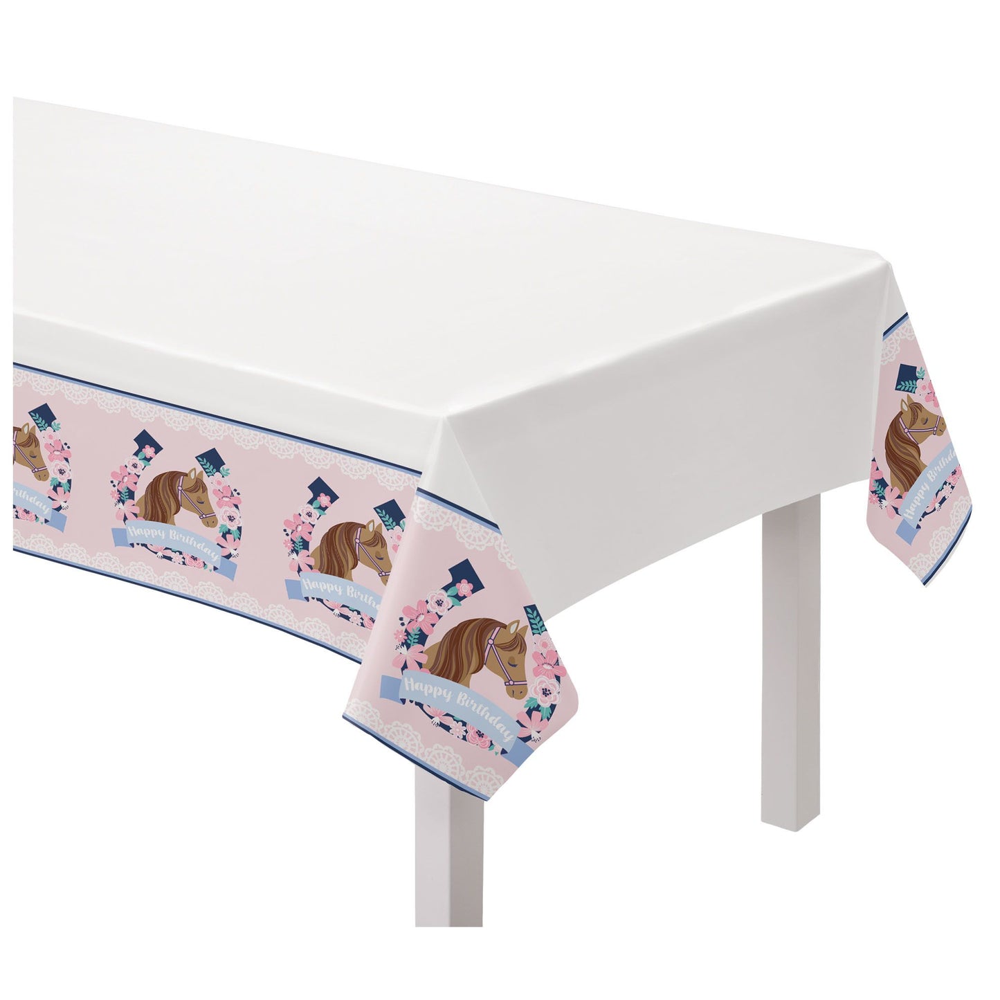 SADDLE UP PLASTIC TABLECOVER