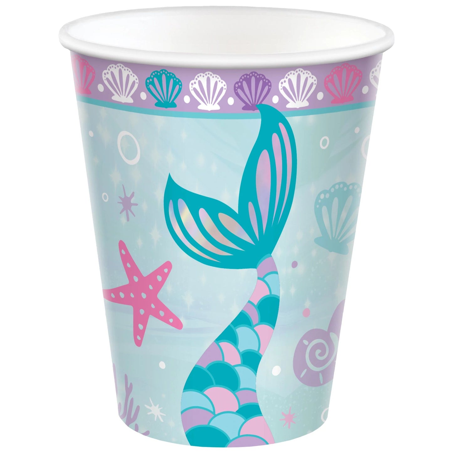 SHIMMERING MERMAID 9OZ CUPS