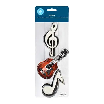 3 PC COOKIE CUTTER SET - MUSIC