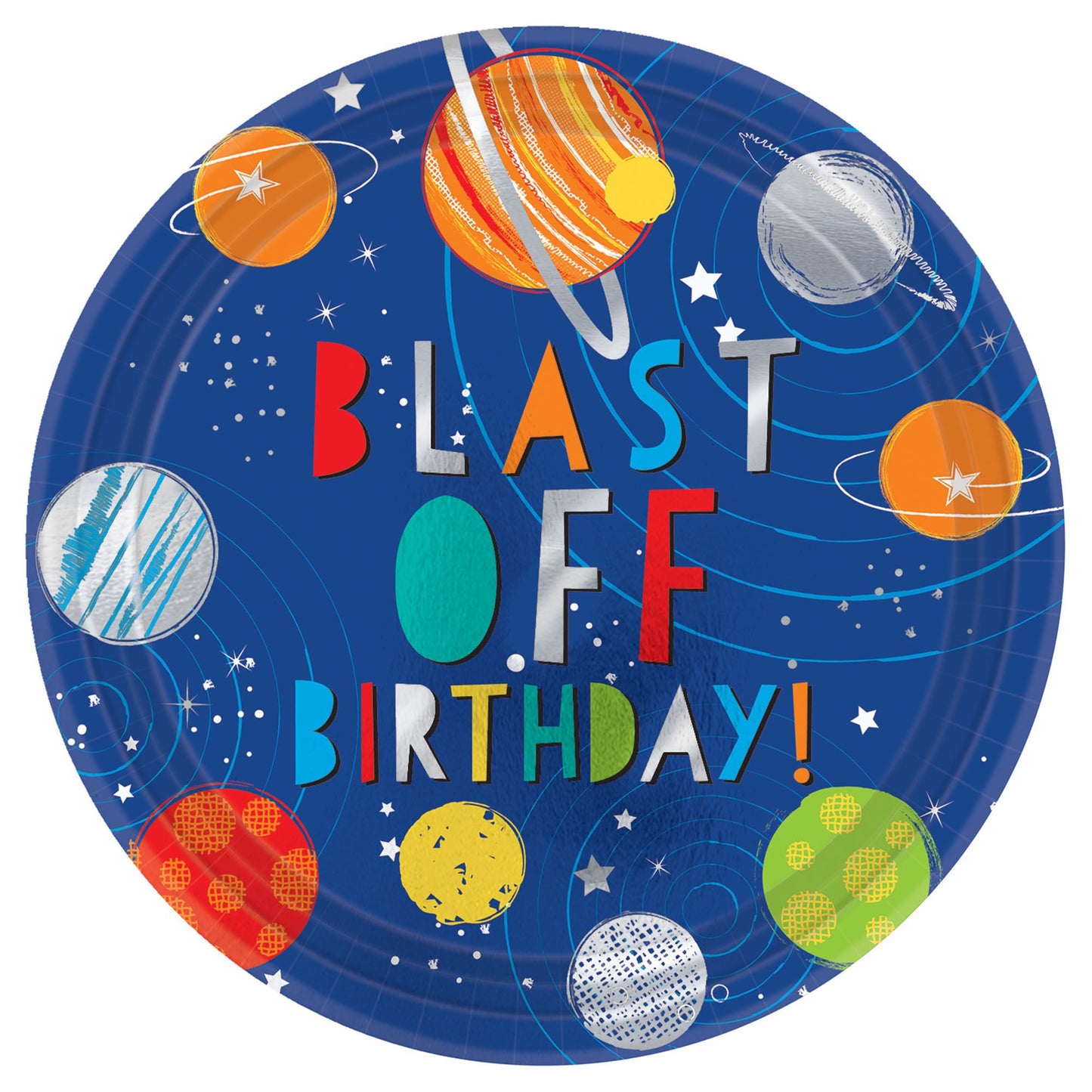 BLAST OFF 10.5" PAPER PLATE