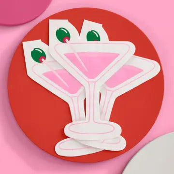 MARTINI SHAPED NAPKIN 25CT