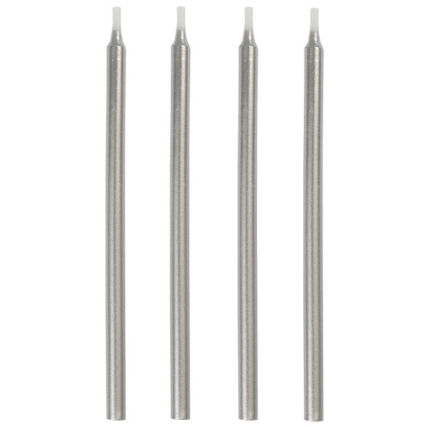 5" SILVER BDAY CANDLES