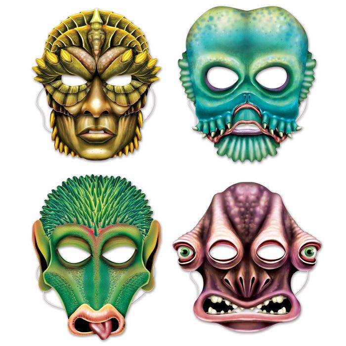 ALIEN PAPER MASKS 4 PC