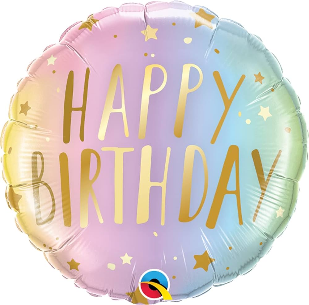 BIRTHDAY PASTEL OMBRE 18" MYLAR