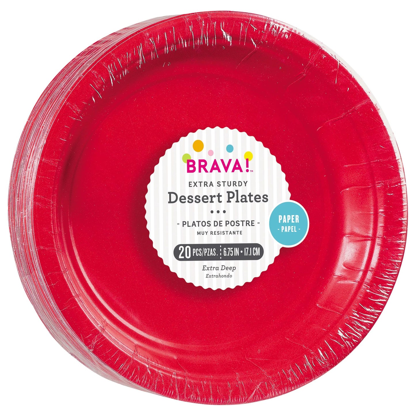 APPLE RED 6.75" PAPER PLATES