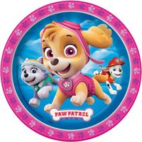 PAW PATROL GIRL 7" PPR PLATES 8CT