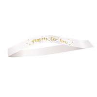 MOM TO BE SATIN SASH GLD/WHT