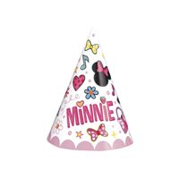 MINNIE MOUSE CONE PARTY HAT 8CT
