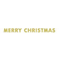 GOLD GLITTER MERRY CHRISTMAS BANNER