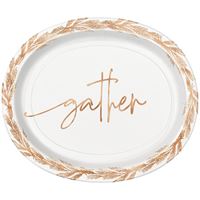 ELEGANT TG 12" PPR OVAL PLATTER 8CT
