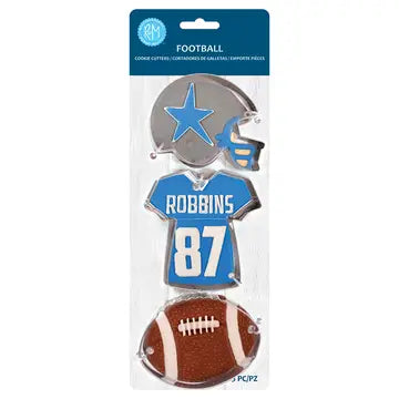 3 PC COOKIE CUTTER SET - FOOTBALL