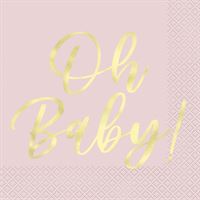 OH BABY PINK LUNCH NAPKIN 16CT