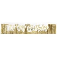 GOLD FRINGE "IT'S MY BDAY" SASH