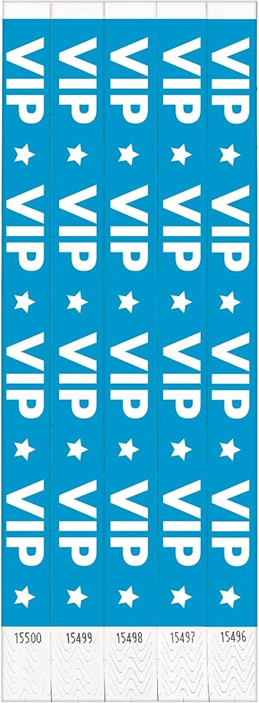 BLUE VIP WRISTBANDS 500CT