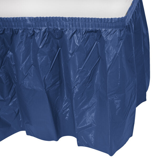 NAVY PL TABLE SKIRT