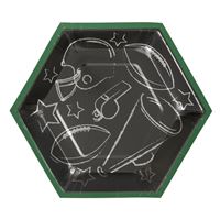 KICKOFF FOOTBALL 8.25" PPR PLATES 8CT