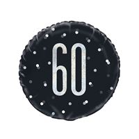 GLITZ BLK/SLV 60 18" MYLAR