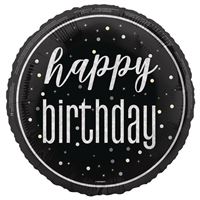 GLITZ BLK/SLV HBD 18" MYLAR