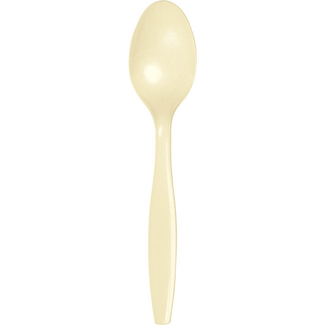 IVORY PLASTIC SPOONS